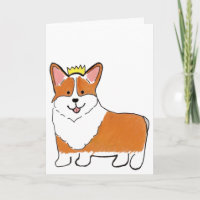 Royal corgi dog blank greeting