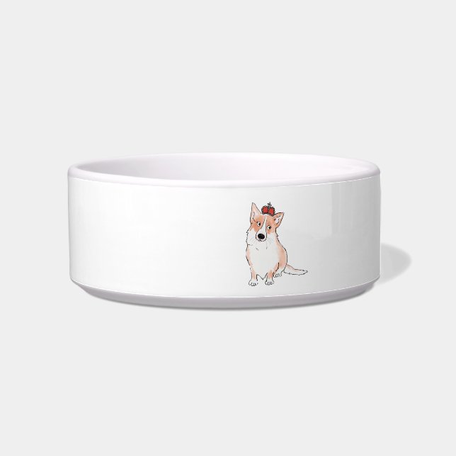 Royal corgi smaller ceramic pet bowl (Right)