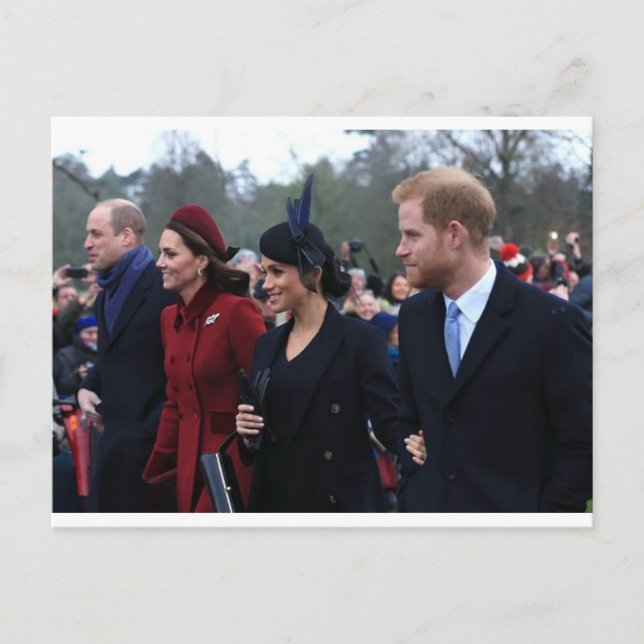 Royal Couples Christmas Day 2018 Postcard (Front)
