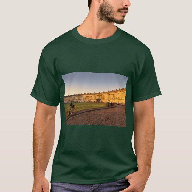 Royal Crescent Bath bathed in honey coloured golde T-Shirt (Front)
