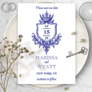 Royal Crest w/ Crown Mediaeval or Fantasy Save The Date