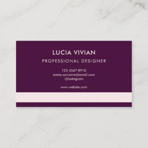 Royal Crimson Minimalist Modern Professional Business Card