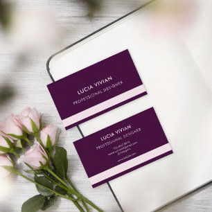 Royal Crimson Minimalist Modern Professional Business Card