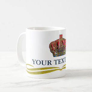 Royal Cross Crown - Gold Blue Red Coffee Mug