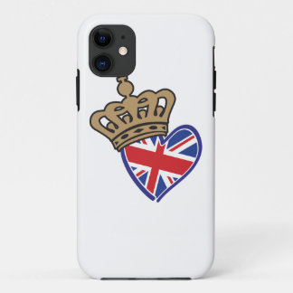 Royal Crowm UK Heart Flag iPhone 11 Case
