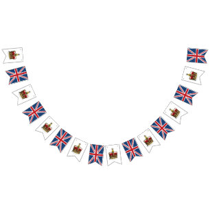 Royal Crown and Union Jack Flag