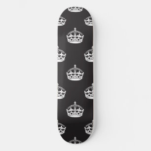 Royal Crown Black and White Skateboard