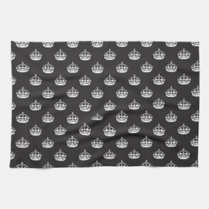 Royal Crown Black and White Tea Towel