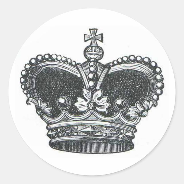 Royal Crown Classic Round Sticker (Front)