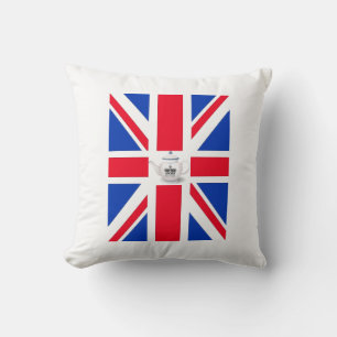 Royal Crown English Teapot Union Jack Pillow