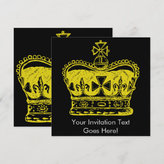 Royal Crown Graphic Invitation