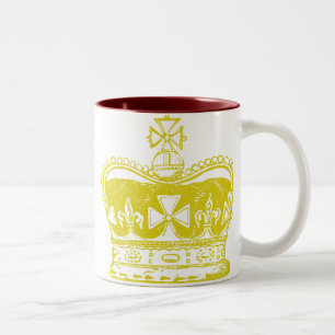 Royal Crown Graphic Two-Tone Coffee Mug
