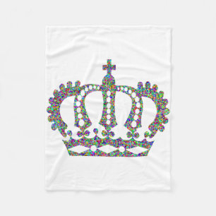 Royal Crown in patterns Fleece Blanket