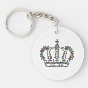 Royal Crown in patterns Key Ring