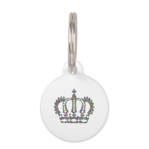 Royal Crown in patterns Pet Tag