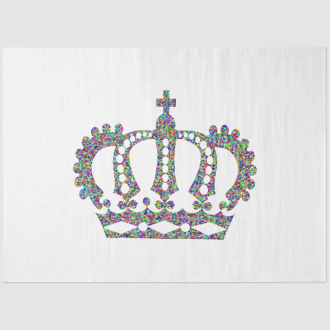 Royal Crown in patterns  Tissue Paper (Front)