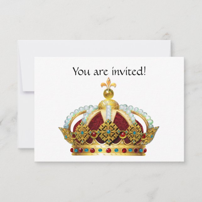 Royal Crown Jewelled Invite (Front)