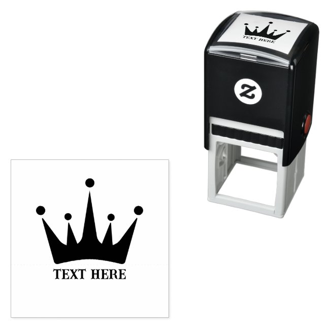 Royal Crown Logo Ink Premium Black Invitations  Self-inking Stamp (In Situ)