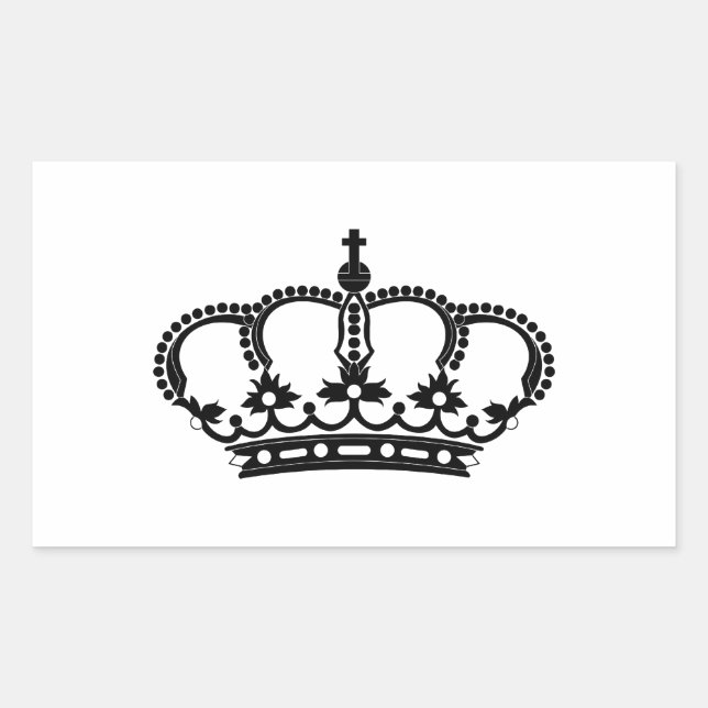 Royal Crown Prince King Rectangular Sticker (Front)