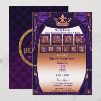 Royal Crown Purple & Gold Storybook Baby Shower