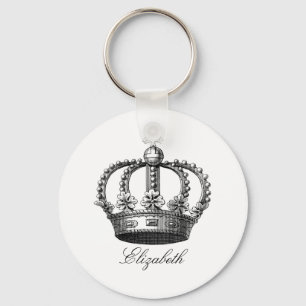 Royal Crown Round Keychain