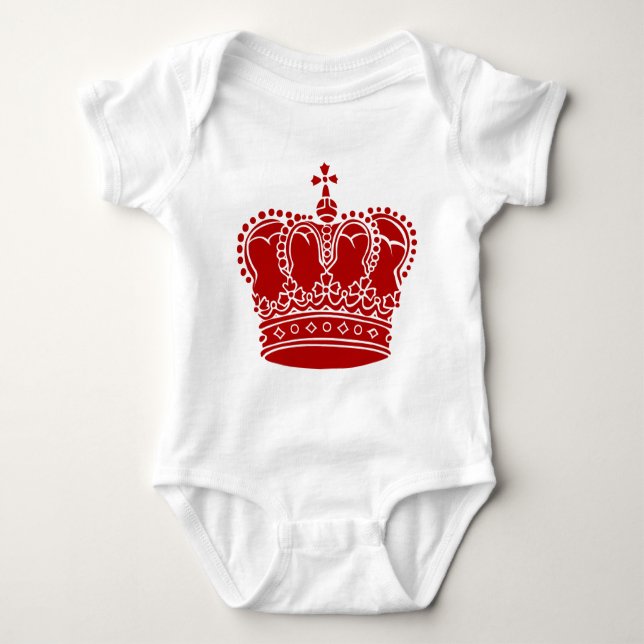 Royal Crown - Ruby Red Baby Bodysuit (Front)