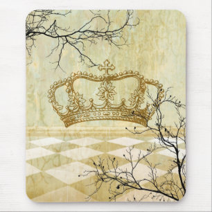 Royal Crown with Branches Mouse Pad