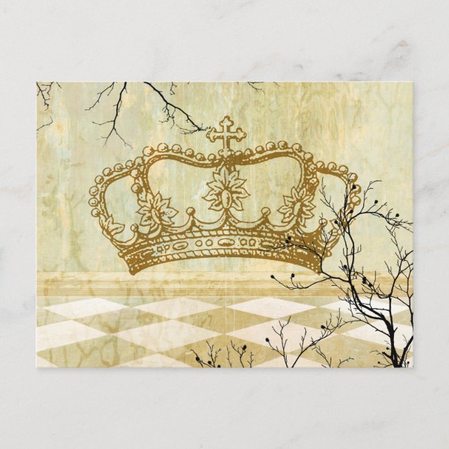 Royal Crown with Branches Postcard (Front)