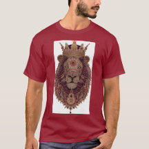 Royal crowned lion art