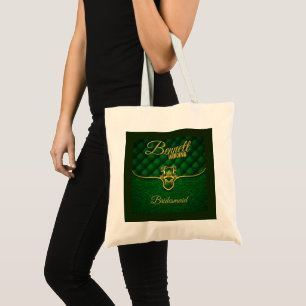 Royal Dark Green and Gold Theme Tote Bag