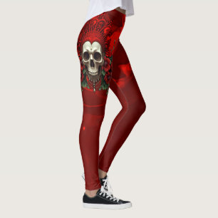 Royal darkness, a gothic heart and skull. leggings