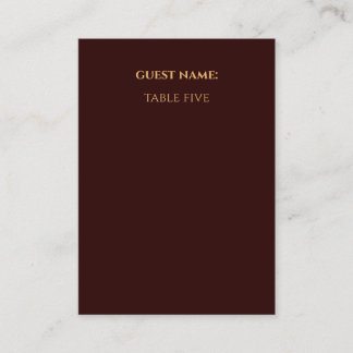 Royal Deep Burgundy Personalized place card