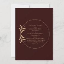 Royal Deep Burgundy Save the date Card