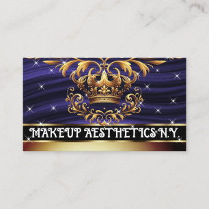 Royal Deluxe Golden Crown Ornament Luxury Chic Business Card
