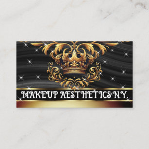 Royal Deluxe Golden Crown Ornament Luxury Chic Business Card