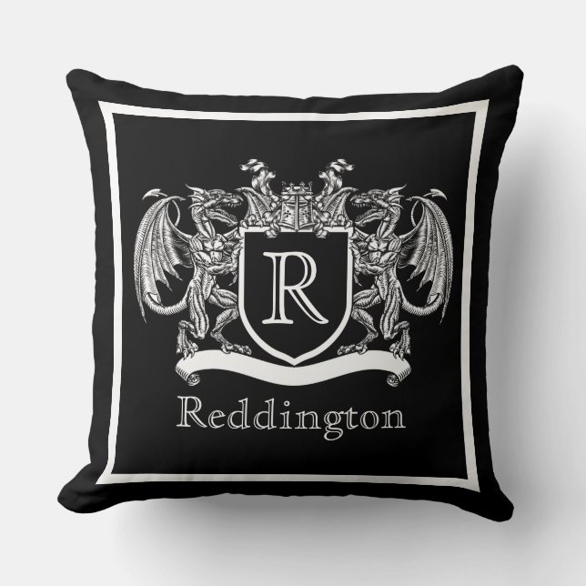 Royal Dragon Crest Cushion (Front)