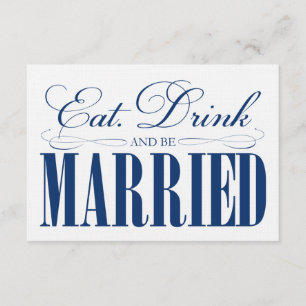 Royal Eat, Drink & Be Married   Enclosure Card