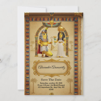 Royal Egyptian Wedding Invitation – Elegant Pharao