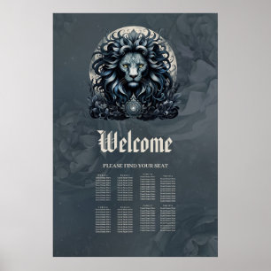 Royal elegance, a majestic gaze ornate lion's head poster