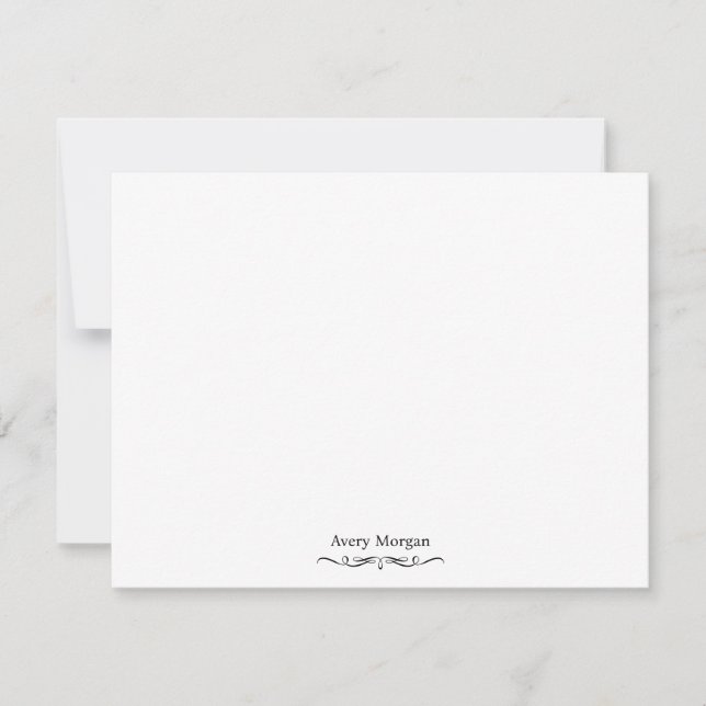 Royal Elegant Luxury Classic Black Personalised Card (Front)