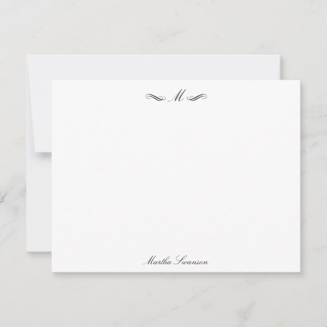 Royal Elegant Luxury Classic Black Personalised Card (Front)