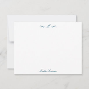 Royal Elegant Luxury Navy Blue Personalised Card