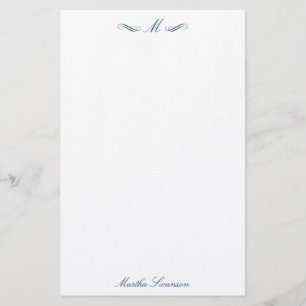 Royal Elegant Luxury Navy Blue Personalised Stationery
