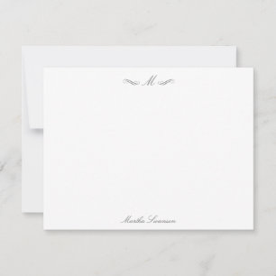 Royal Elegant Luxury Smokey Grey Personalised Card
