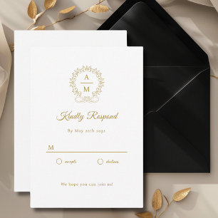 Royal, Elegant, Wedding RSVP Enclosure Card