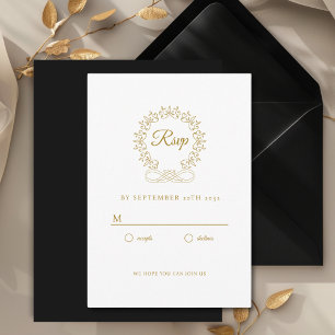 Royal, Elegant, Wedding RSVP  Enclosure Card