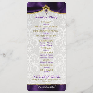 Royal Fairytale IWedding Program Invitation