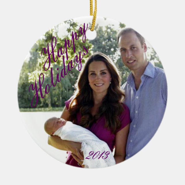 Royal family 2013 ceramic tree decoration (Front)