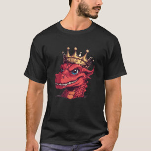 Royal Fire Dragon Face with a Stunning Crown Outfi T-Shirt