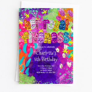 Royal Fiveness 5th Birthday Invitation